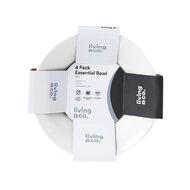 Living & Co Essential Bowl 17cm White 4 Pack
