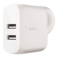 Belkin BoostCharge 24W Dual USB-A Wall Charger White
