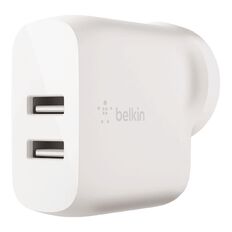 Belkin BoostCharge 24W Dual USB-A Wall Charger White