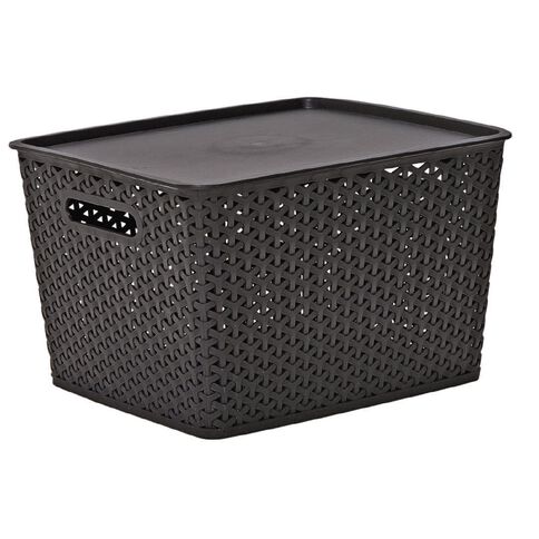 Living & Co Storage Tub Black 18L