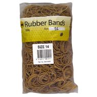 Marbig Rubber Bands 500g #14 Brown