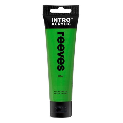 Reeves Intro Acrylic Paint Green Light 100ml