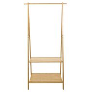 Living & Co Bamboo Garment Rack With 2 Shelves