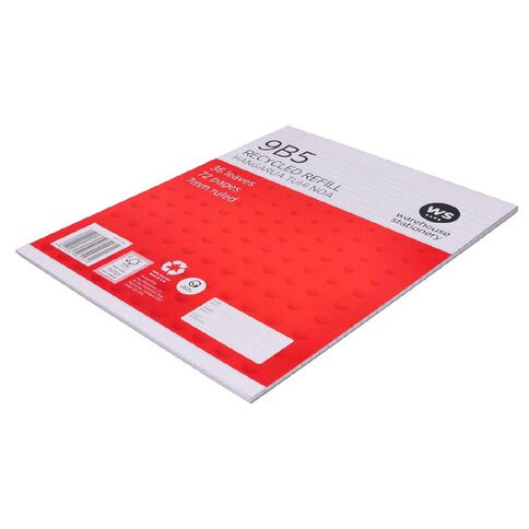 WS Pad Refill 9B5 7mm Ruled 36 Leaf Red Mid