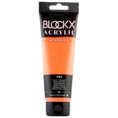 BLOCKX Acrylic Tube 120ml Orange/Fluro Orange/Fluro