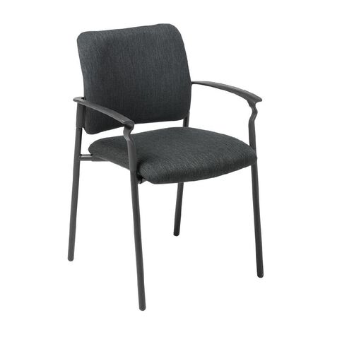 Eden Polo Chair Four-leg Black Frame with Arms Ebony