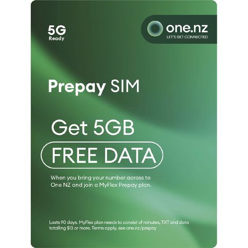 One NZ Prepay Triple Sim with Bonus 5GB