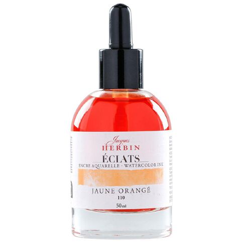 Jacques Herbin Eclats Watercolour Ink 110 Orange Yellow 50ml