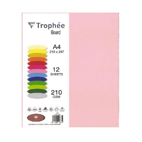 Trophee Board 210gsm Pink 12 Pack