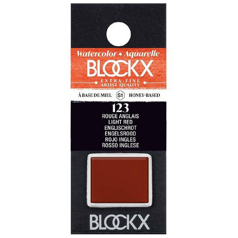 BLOCKX Watercolour Half Pan S1 123 Red Light Red Light