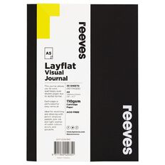 Reeves Visual Journal Layflat Black A5 30 Sheets Black