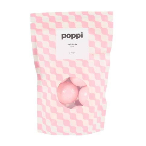 Poppi Bath Bomb Rose 6 Pack