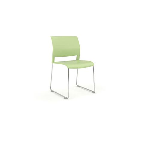 Knights Game Chrome Skid Chair Pistachio Green Mid