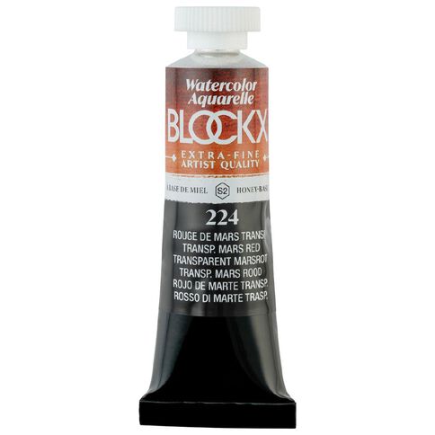 BLOCKX Watercolour Tube 15ml S2 224 Transparent Mars Red