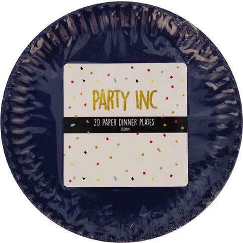 Party Inc Paper Dinner Plates 23cm Royal Blue Royal 20 Pack