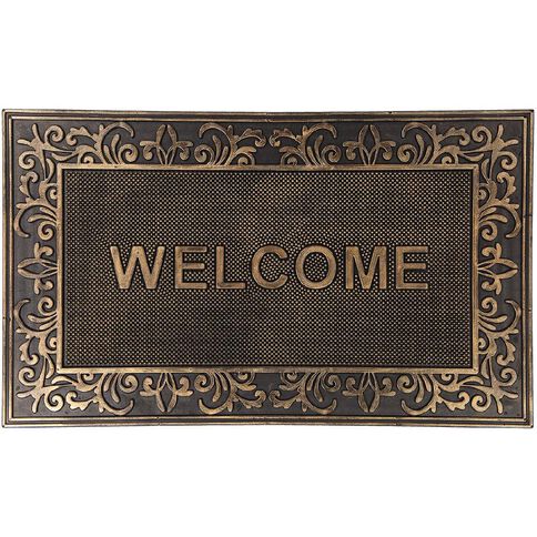Living & Co Welcome Metallic Door Mat Bronze 45cm x 75cm