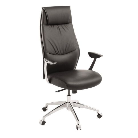 Domain Highback Leather Executive Chair Black