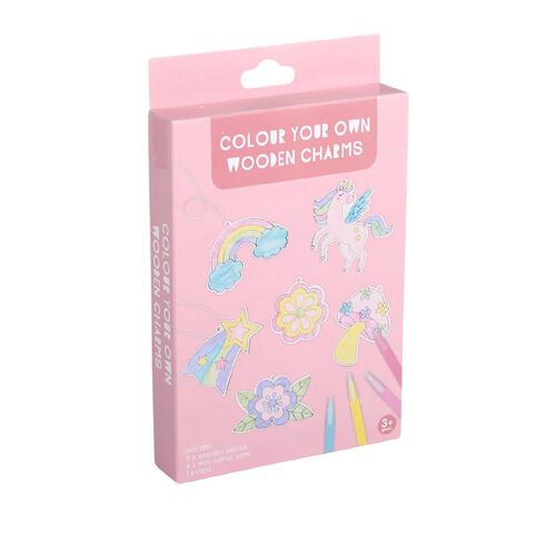 Colour Your Own Wooden Charms