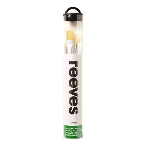 Reeves Acrylic Short Handle Brush Set of 7