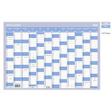 WS 2022 Planner 1000mm x 700mm Laminated