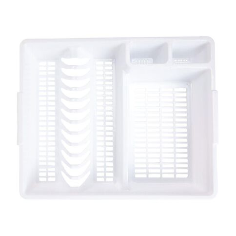 Living & Co Plastic Dish Drainer White One Size