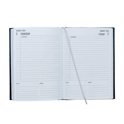 WS Mid Year Diary Day to Page 2025-26 Black