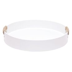 Living & Co MDF Wooden Tray White 35cm