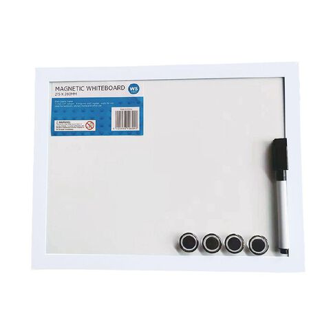 WS Magnetic Whiteboard 215mm x 280mm Assorted