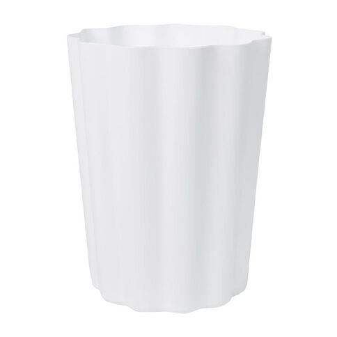 Living & Co Scollop Waste Paper Bin White