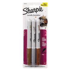Sharpie Metallic Markers Gold/Silver/Bronze Gold 3 Pack