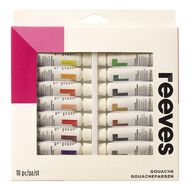 Reeves Paint Set Gouache 18 Pack Multi-Coloured