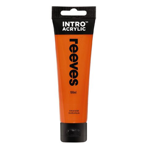 Reeves Intro Acrylic Paint Orange 100ml