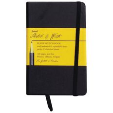 Jasart Sketch & Write 110gsm Sketchbook 89mm x 140mm Black A5