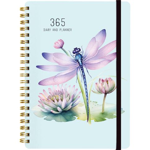 Collins 2026 Diary Day To Page Butterfly Dragonfly Bee Multi-Coloured A5