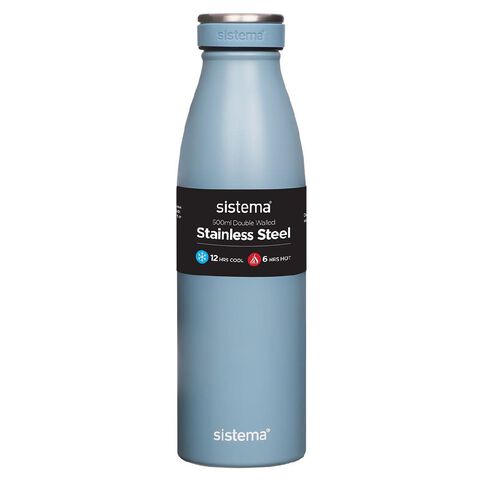 Sistema Stainless Steel Drink Bottle Assorted 500ml