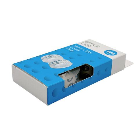 WS Office Tape 18mm x 33m Clear 2 Pack