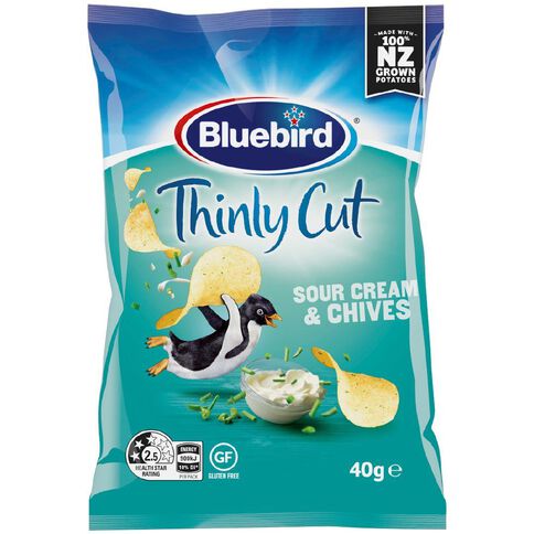 Bluebird Thinly Cut Sour Cream & Chives 45g