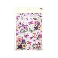Uniti Decoupage Paper Floral 4 Sheets Assorted A4