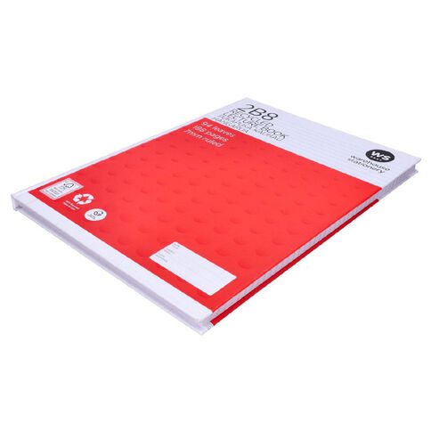 WS Lecture Book 2B8 7mm Ruled Hardcover 94 Leaf Red Mid