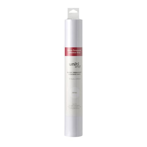 Uniti Craft Glossy Permanent Vinyl 30.5Cm X 100Cm White