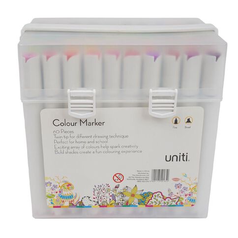 Uniti Dual Ended Marker Starter Set 60 pcs