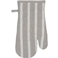 Living & Co Single Oven Glove Country Stripe Charcoal
