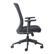 Buro Seating Mondo Gene Fabric Chair with Arms Black Black