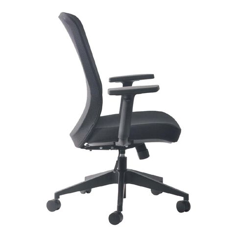 Buro Seating Mondo Gene Fabric Chair with Arms Black Black