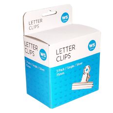 WS Letter Clip Single 75mm 3 Pack