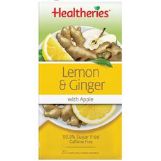 Healtheries Lemon & Ginger Tea 20 Pack Yellow Mid