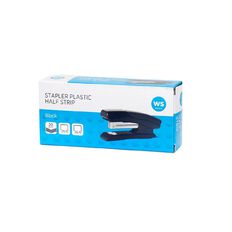 WS Stapler Plastic Half Strip 20 Sheet Black
