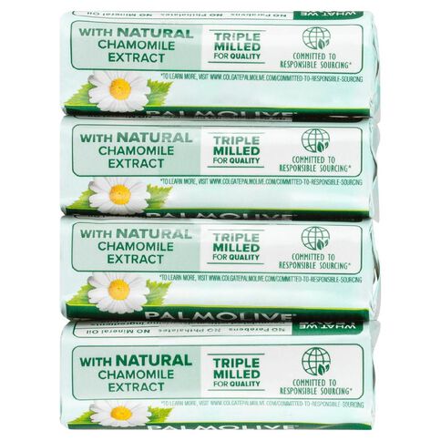 Palmolive Naturals Chamomile Balanced & Mild Soap 90g 4 Pack White