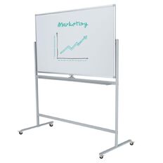 Boyd Visuals Porcelain Mobile Board 1200 x 1500mm White