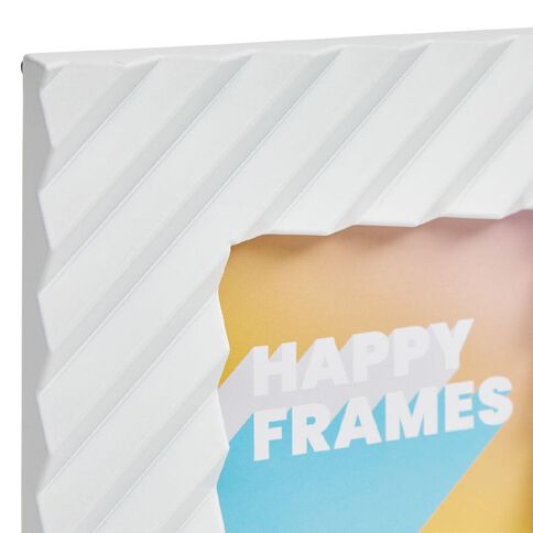 Happy Frames Large Ribbed 10x15 White